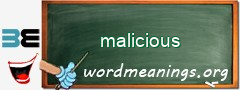 WordMeaning blackboard for malicious